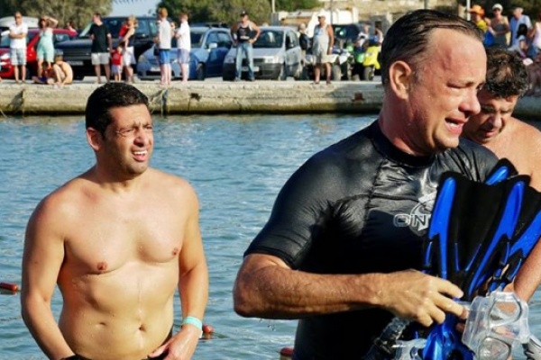 Tom Hanks crosses Paros Antiparos channel