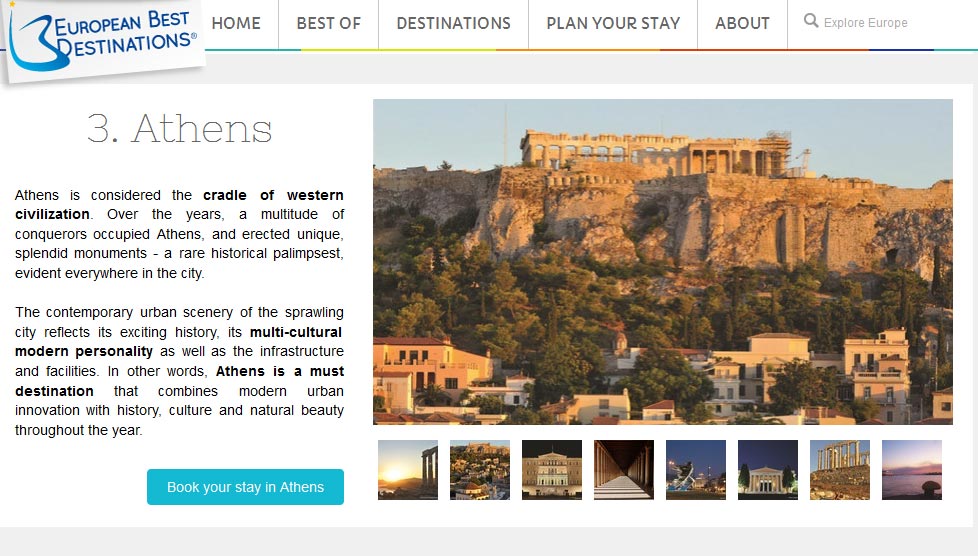 Athens @ Best European Destination 2015