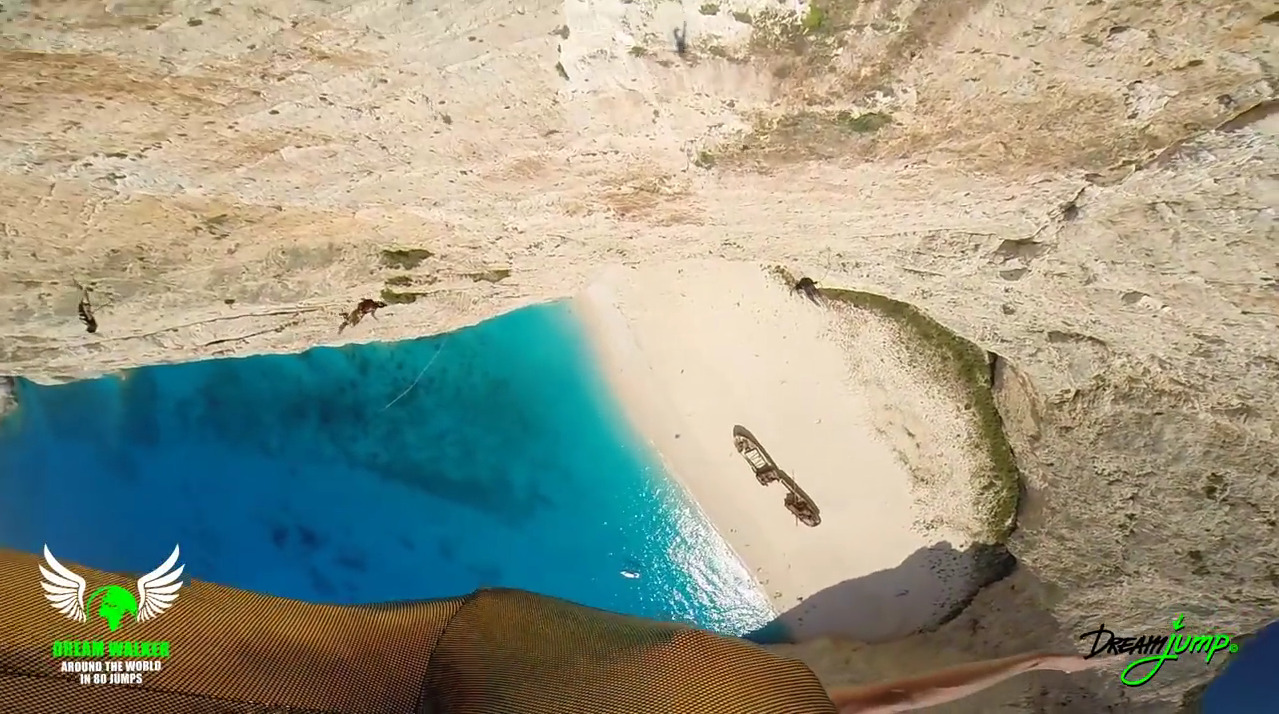 Base and rope jump @ Navagio beach