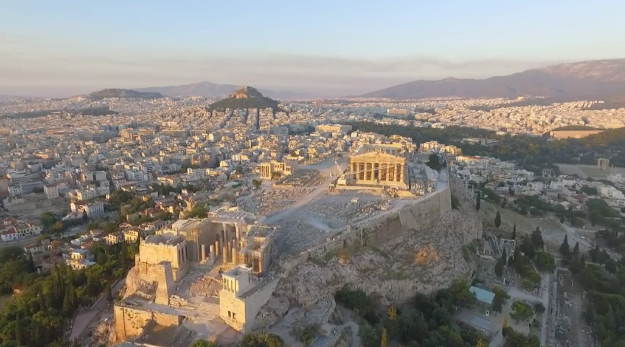 Acropolis Athens 2015 Greece aerial