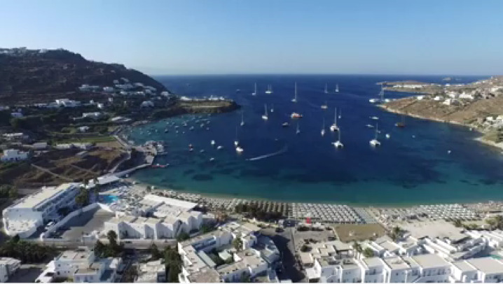 Mykonos from the sky