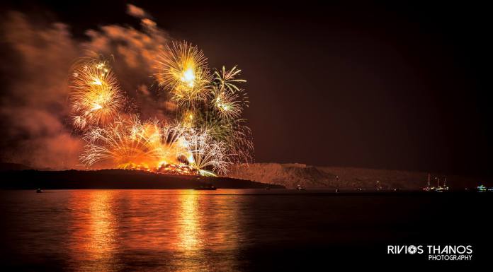 Ηφαίστεια 2016, εικονική έκρηξη του ηφαιστείου της Σαντορίνης