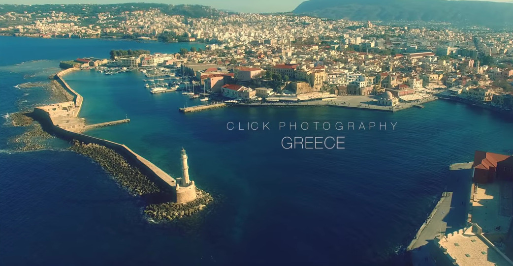 Chania Crete drone video aerial