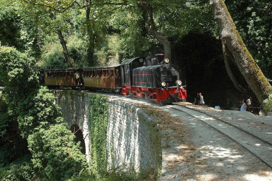 Moutzouris Pelion’s Legendary Train on the Tracks again
